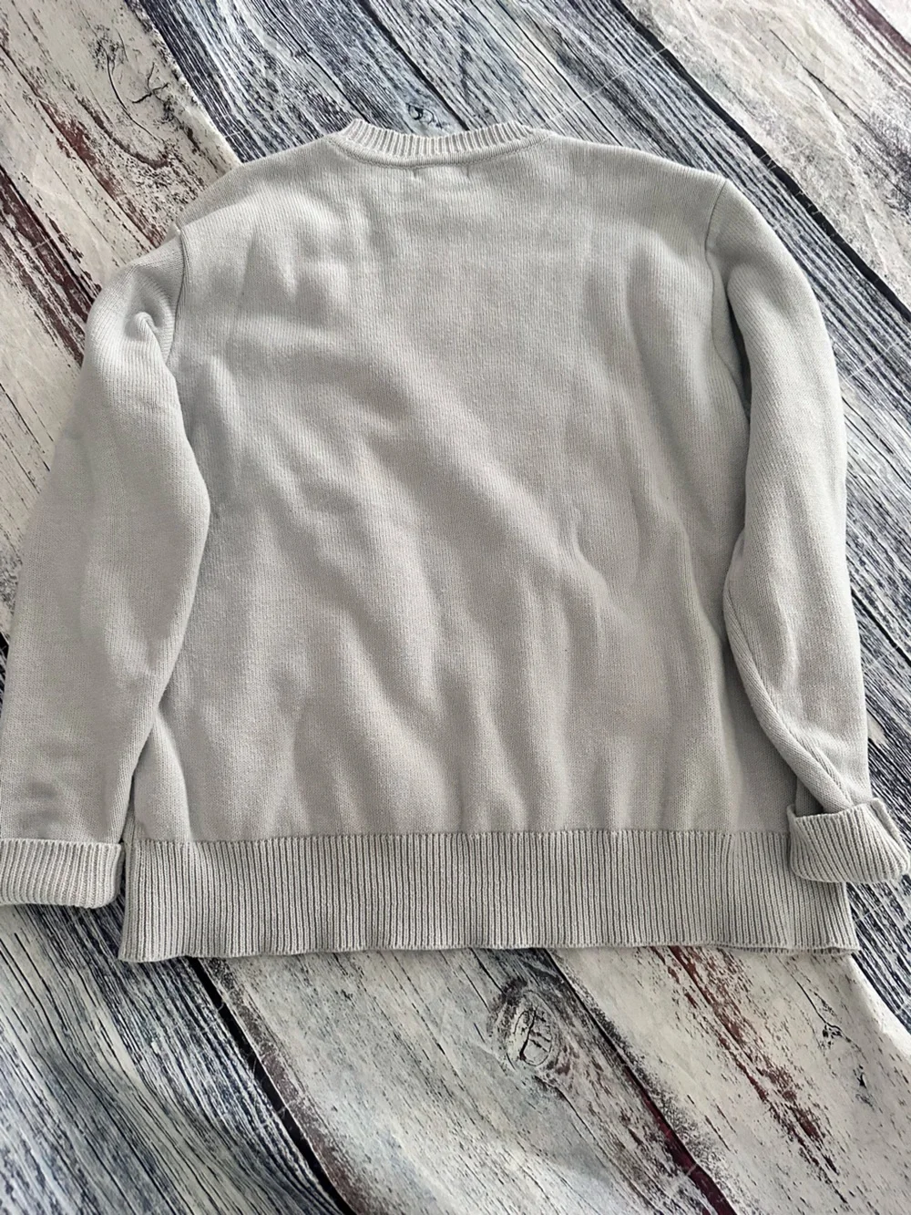Love Your Melon Light Gray Logo Knit Sweater - Picture 3 of 9